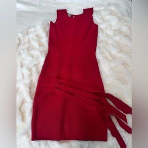 Authentic Herve Leger Vibrant Red Garment- great condition